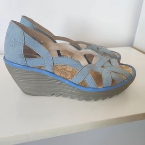 Fly London yadi blue sandals 37